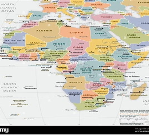 Map of Africa retrieved from World Atlas